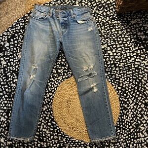 Levi Strauss Distressed 501s Blue Jeans